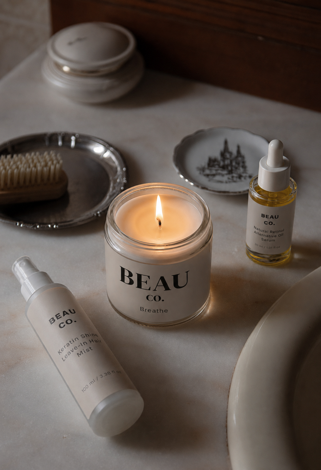 BEAU CO "Breathe" Candle, Wild Flower